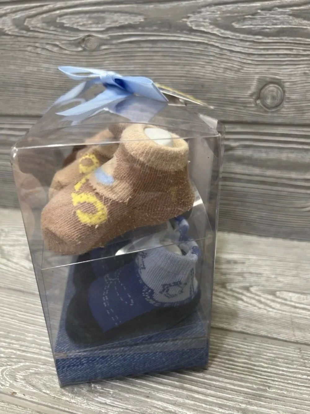 Baby Essentials Pack Of 4 Western Cowboy Boots Theme Socks Cute Gift 0-6 New